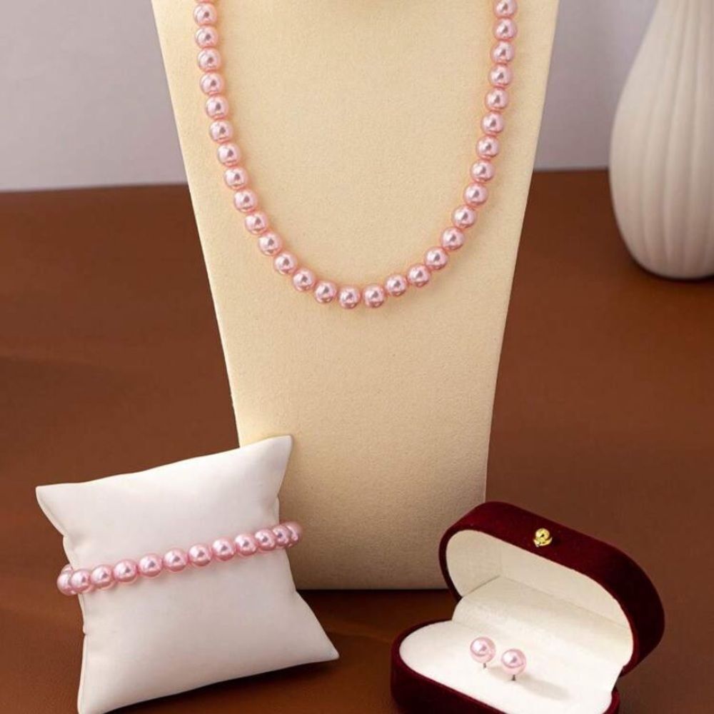 3for$20 HUGE DEAL 4pcs Faux Pearl Beaded Necklace Bracelet Earrings Jewelry set